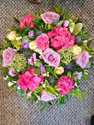 Posy pad in pinks