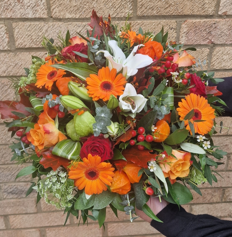 Autumnal Funeral posy pad