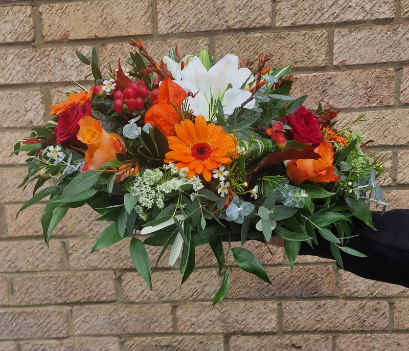 Autumnal Funeral posy pad