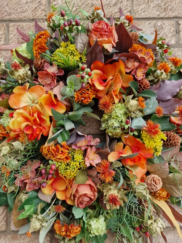 Luxury autumnal door garland