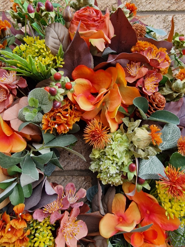 Luxury autumnal door garland