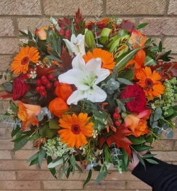 Autumnal Funeral posy pad