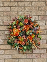 Luxury autumnal door garland