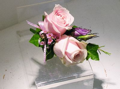 Pink rose wrist Corsage